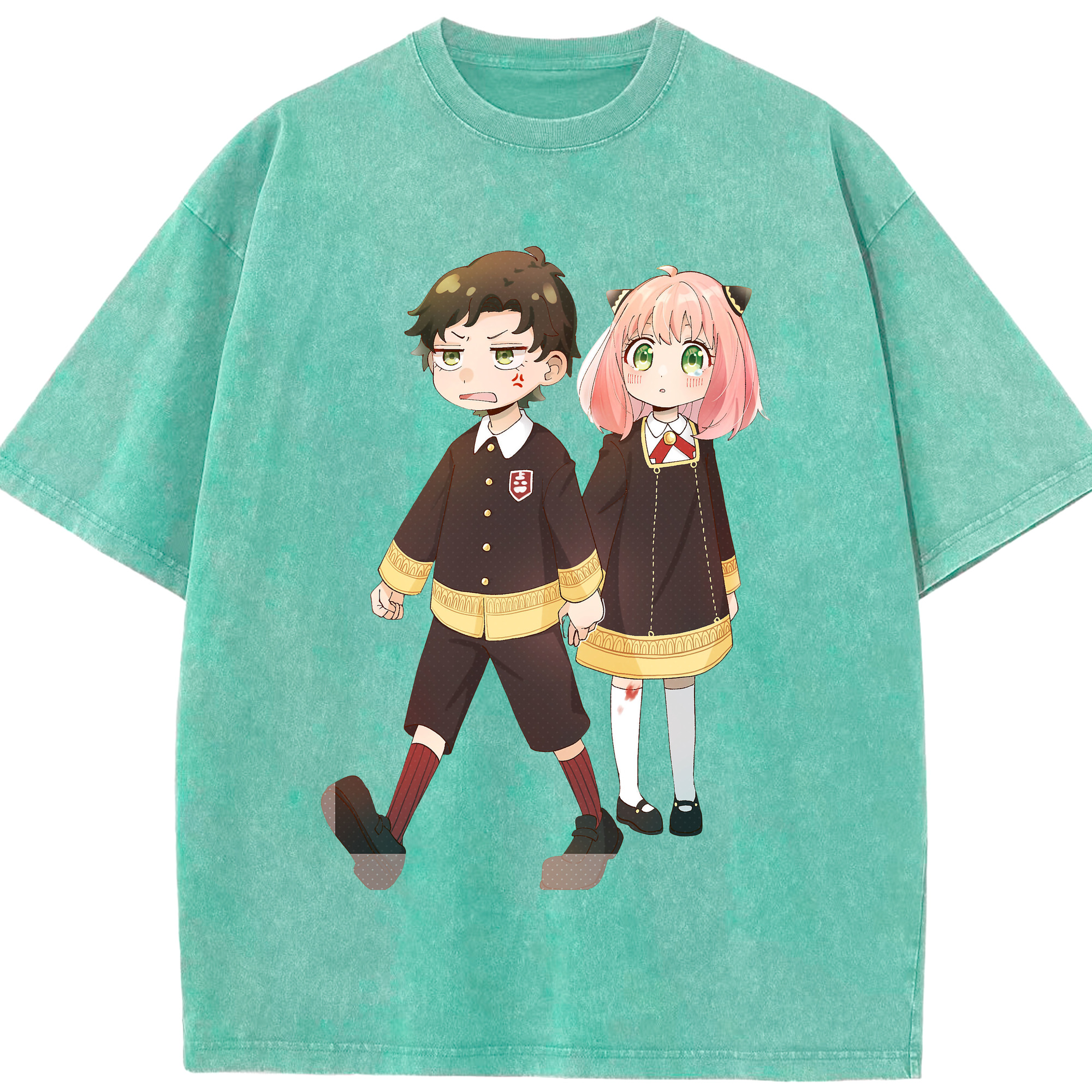 （画像用） SPY×FAMILY间谍家家酒 綿100% ヴィンテージ風 半袖Tシャツ（フロントプリント）